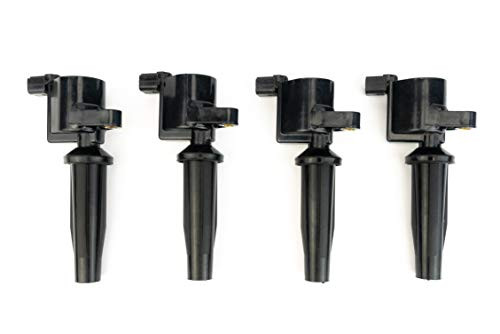 Ignition Coil Pack Set of 4 - Replaces DG541, DG507, 4M5G12A366BC, C1453 - Compatible with Ford, Mercury & Mazda 3 Vehicles - Escape, Focus, Transit Connect, Mariner - 2.0L, 2.3L - 2003-2013