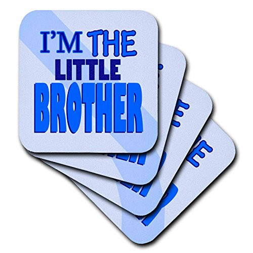 3dRose CST_13830_2 Im The Little Brother Blue-Soft Coasters, Set of 8 3dRose CST_13830_2 Im The Little Brother Blue-Soft Coasters, Set of 8