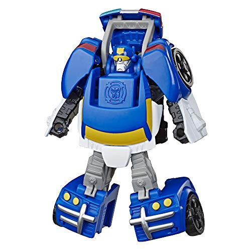 Transformers Playskool Heroes Rescue Bots Academy Chase The Police-Bot Converting Toy Robot, 4.5" Figure, Toys for Kids Ages 3 & Up