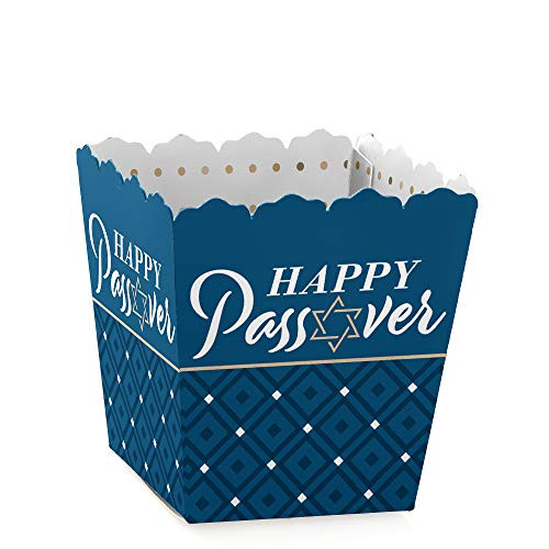 Happy Passover - Party Mini Favor Boxes - Pesach Jewish Holiday Party Treat Candy Boxes - Set of 12