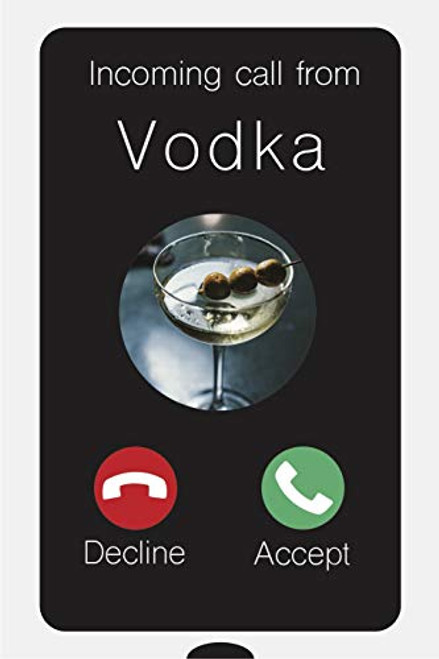 Toothsome Studios Incoming Call from Vodka 12"x8" Tin Funny Alcohol Sign Home Bar Decor Funny Home Decor Garage/Dorm Room/Man Cave Sign