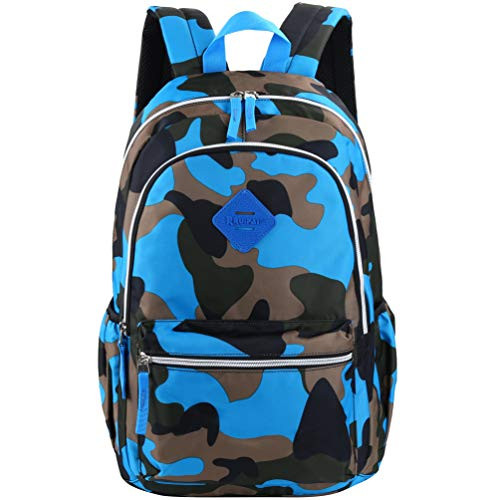 VBIGER Girl's & Boy's Backpack for Middle School Cute Bookbag Outdoor Daypack (Blue(camouflage))