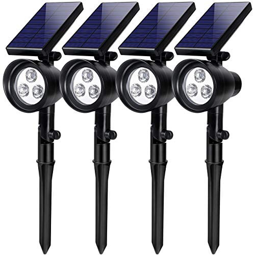 InnoGear Solar Lights, 2-in-1 Waterproof 3 LED Solar Spotlights Adjustable Wall Light Landscape Lighting Security Light Outdoor Auto On/Off for Patio Deck Yard Garden Driveway, Pack of 4 InnoGear Solar Lights, 2-in-1 Waterproof 3 LED Solar Spotlights Adjustable Wall Light Landscape Lighting Security Light Outdoor Auto On/Off for Patio Deck Yard Garden Driveway, Pack of 4