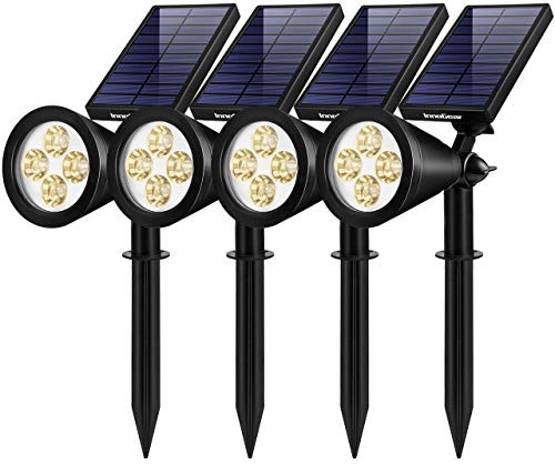 InnoGear Solar Lights Outdoor, Upgraded Waterproof Solar Powered Landscape Spotlights 2-in-1 Wall Light Decorative Lighting Auto On/Off for Pathway Garden Patio Yard Driveway Pool, Pack of 4 (Warm) InnoGear Solar Lights Outdoor, Upgraded Waterproof Solar Powered Landscape Spotlights 2-in-1 Wall Light Decorative Lighting Auto On/Off for Pathway Garden Patio Yard Driveway Pool, Pack of 4 (Warm)