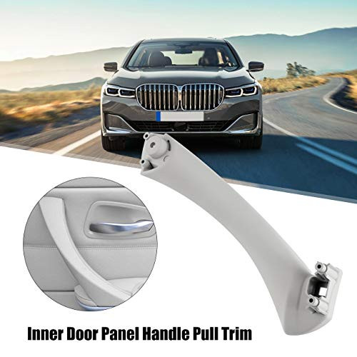Partol Inner Door Panel Handle Door Pull Trim Cover Front/Rear Interior Passenger Side Door Pull Handle Support Bracket Compatible with BMW 3 Series E90 E91 323 325 328 330 335 (2004-2012) -Right,Grey