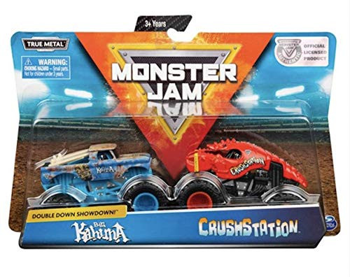 Monster Jam, Official Big Kahuna Vs. Crushstation Die-Cast Monster Trucks, 1: 64 Scale, 2 Pack