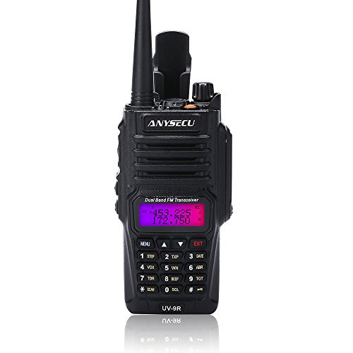 Anysecu UV-9R Dual Band 2 Way Radio 136-174/400-520MHZ Dual Standby Walkie Talkie IP67 Waterproof 7W Ham Radio Tranceiver