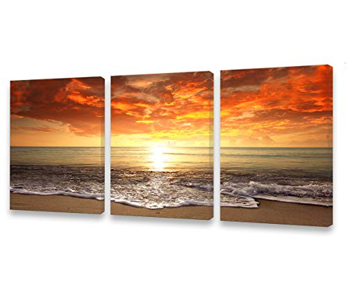 S0134 Canvas Prints Wall Art Sunset Ocean Beach Pictures Photo Paintings for Kids RoomLiving Room Bedroom Home Decorations Stretched and Framed Seascape Waves Landscape Giclee Artwork S0134 Canvas Prints Wall Art Sunset Ocean Beach Pictures Photo Paintings for Kids RoomLiving Room Bedroom Home Decorations Stretched and Framed Seascape Waves Landscape Giclee Artwork