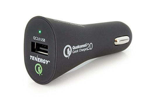 18W in-Vehicle Adaptive Fast USB Car Charger w/Qualcomm Quick Charge 2.0 Technology - 6ft Cable Included