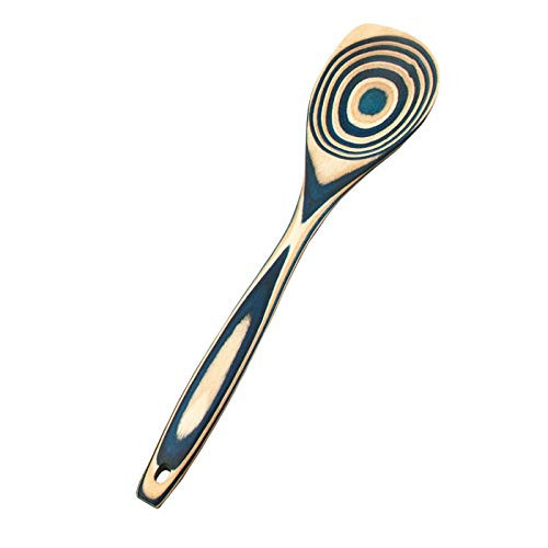 ISLAND BAMBOO Blue Pakka Corner Spoon, 1 EA