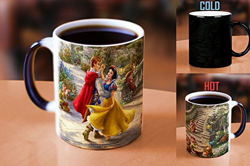 Disney - Snow White - Dancing in the Sunlight - Prince and Princess - Thomas Kinkade - Morphing Mugs Heat Sensitive Mug - Ceramic Color Changing Heat Reveal Coffee Tea Mug - by Trend Setters Ltd.