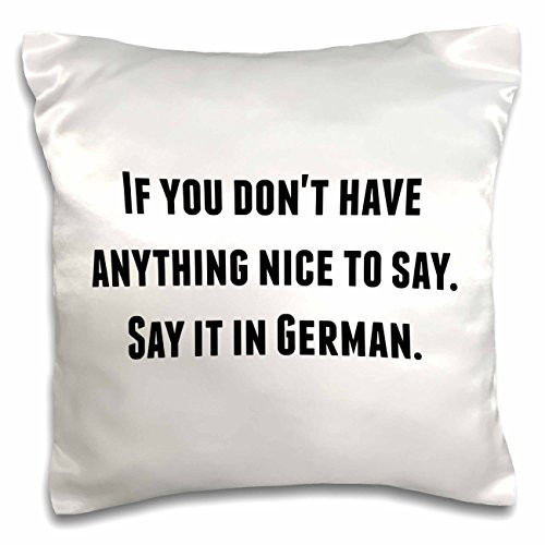 3D Rose A Dogs Tail Never Lies Black Print on White Background Pillow Case, 16" x 16"