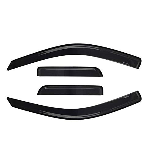 AUTEX 4Pcs Tape On Window Visor Compatible with Ford F150 2004 2005 2006 2007 2008 2009 2010 2011 2012 2013 2014 (Super cab only) Window Visor Deflector Guards