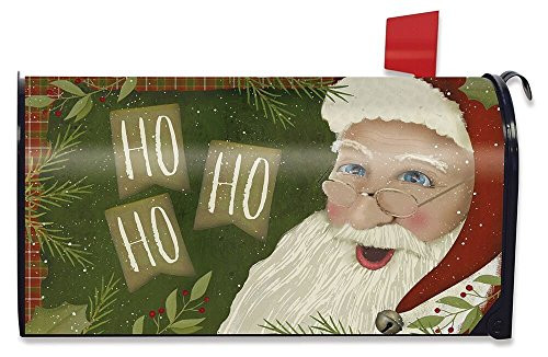 Briarwood Lane Primitive Santa Christmas Large Mailbox Cover Ho Ho Ho Oversized