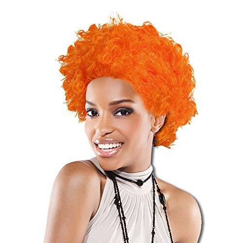 Windy City Novelties Afro Costume Wig 70's 80's Disco Theme (Orange)