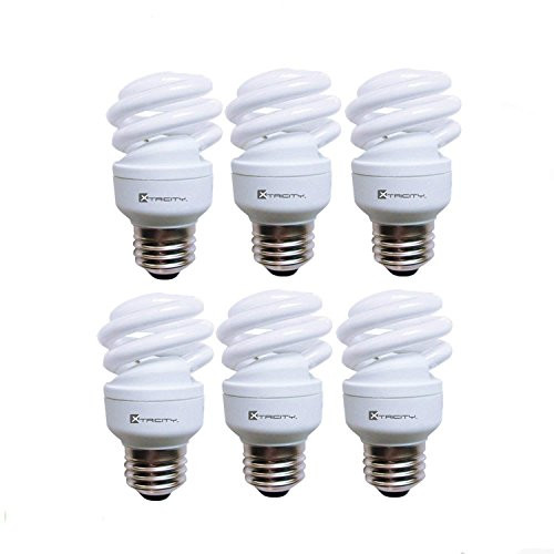 Compact Fluorescent Light Bulb T2 Spiral CFL, 2700k Soft White, 9W (40 Watt Equivalent), 540 Lumens, E26 Medium Base, 120V, UL Listed (Pack of 6)