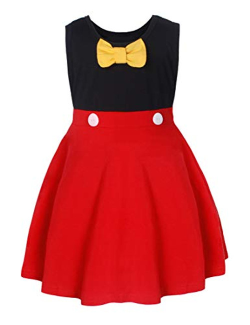 JerrisApparel Baby Girls Princess Costume Birthday Party Dress (6, Red)