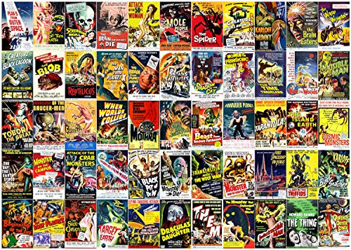 Vintage Horror & Sci-Fi Movie Posters Collage 1000 Piece Jigsaw Puzzle
