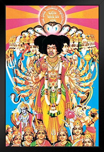 Pyramid America Jimi Hendrix Axis Bold as Love Music Black Wood Framed Poster 14x20