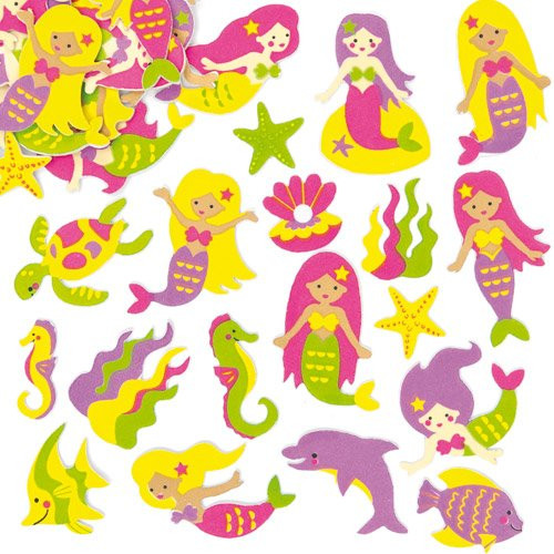 Baker Ross Mermaid Stickers for Children to Decorate Summer Cards Crafts and Collage (Pack of 120) Baker Ross Mermaid Stickers for Children to Decorate Summer Cards Crafts and Collage (Pack of 120)