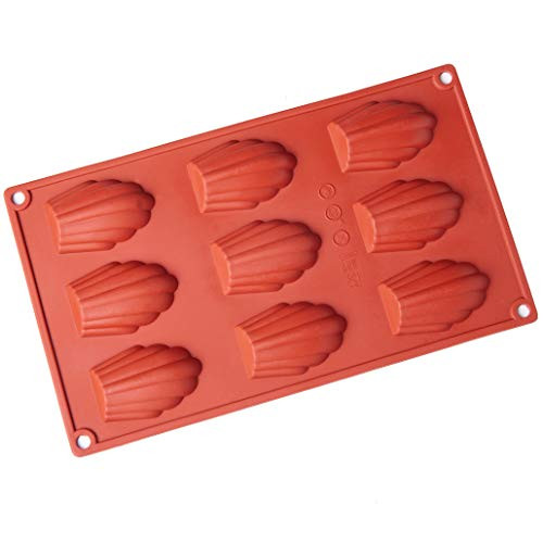 Joy House Seashell Silicone Cake Mold, 9 Cavities Baking Mold Bakeware Non-Stick Silicone Cake Pan for Cake Decoration