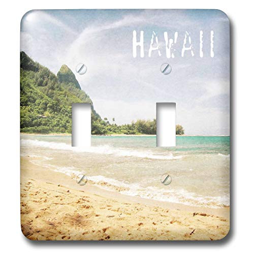 3dRose lsp_30918_2 Kauai Hawaii Tropical Beach Toggle Switch, Multi-Color