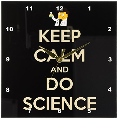 3dRose DPP_159616_1 Keep Calm and Do Science Science Teacher Professor Chemistry Teacher Wall Clock, 10 by 10-Inch