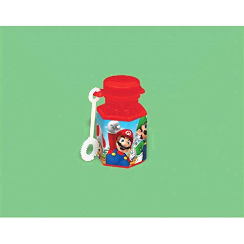amscan Super Mario Brothers Mini Bubbles | Party Favor | 48 Ct.