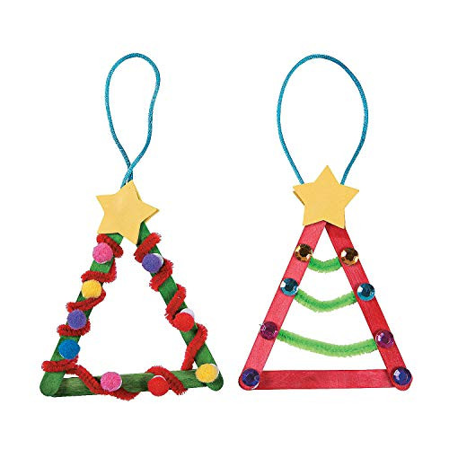 Craft Stick Christmas Tree Ornaments - Crafts for Kids and Fun Home Activities