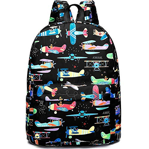 Preschool Backpack for Kids Boys Toddler Backpack Kindergarten School Bookbags (Plane-Black)