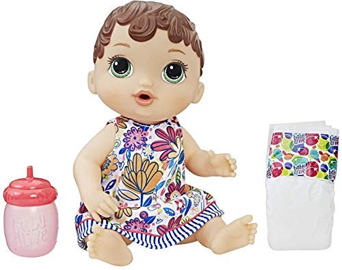 Baby Alive Lil' Sips Baby Brown Hair Doll That Drinks & Wets, with Diaper & Bottle, for Kids Ages 3 Years Old & Up Baby Alive Lil' Sips Baby Brown Hair Doll That Drinks & Wets, with Diaper & Bottle, for Kids Ages 3 Years Old & Up