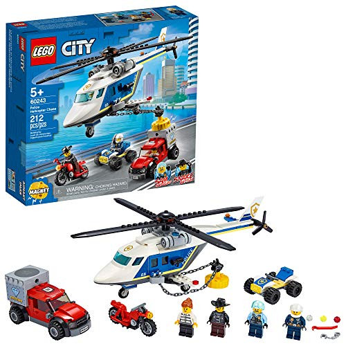 LEGO City Police Helicopter Chase 60243 Police Playset, LEGO Building Sets for Kids, New 2020 (212 Pieces) LEGO City Police Helicopter Chase 60243 Police Playset, LEGO Building Sets for Kids, New 2020 (212 Pieces)