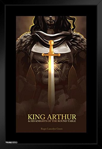Pyramid America King Arthur Roger Lancelyn Green Black Wood Framed Art Poster 14x20