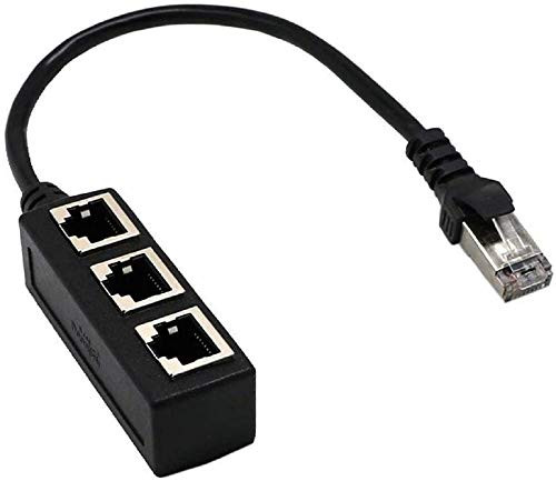 RJ45 Ethernet Splitter Cable?Koromu RJ45 1 Male to 3 X Female Port LAN Ethernet Network Splitter Adapter Cable Suitable Super Cat5, Cat5e, Cat6, Cat7 LAN Ethernet Socket Connector Adapter