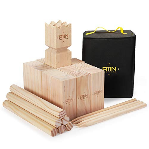 A11N SPORTS Kubb Viking Chess Lawn Game - Premium Yard Game Set with Tote Bag A11N SPORTS Kubb Viking Chess Lawn Game - Premium Yard Game Set with Tote Bag
