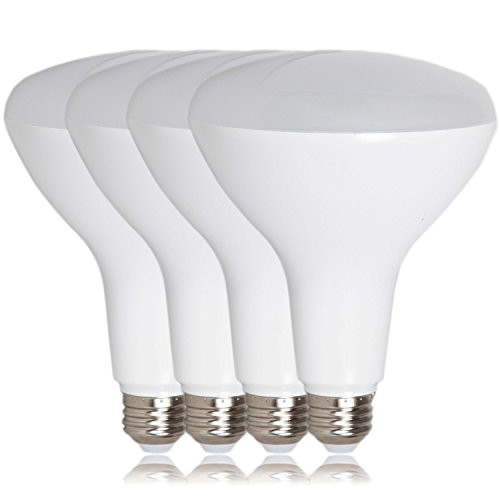 Maxxima LED BR40 75 Watt Equivalent Dimmable 12 Watt LED Light Bulb Neutral White 1100 Lumens Energy Star, 4000K Flood Light (Pack of 4)