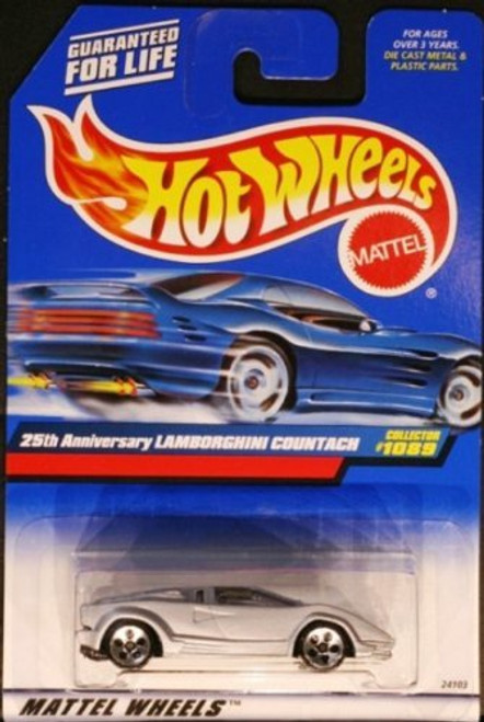 Hot Wheels #1089 25th Anniversary Lamborghini Countach Mattel 1:64 Scale Collectible Die Cast Car Hot Wheels #1089 25th Anniversary Lamborghini Countach Mattel 1:64 Scale Collectible Die Cast Car