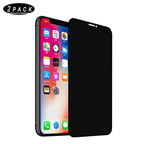 Lambo heart Privacy Screen Protector for iPhone 11 Pro/iPhone Xs/iPhone X[Full Coverage][Anti-Scratch][Case Friendly] 5.8 Inch Anti-Spy Glass Screen Protector(2-Pack)