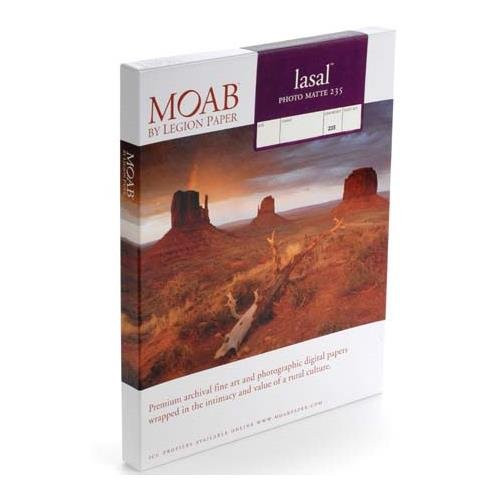 Moab Lasal Photo Matte, Double Sided, Bright White Archival Inkjet Paper, 235gsm, 11x17", 50 Sheets