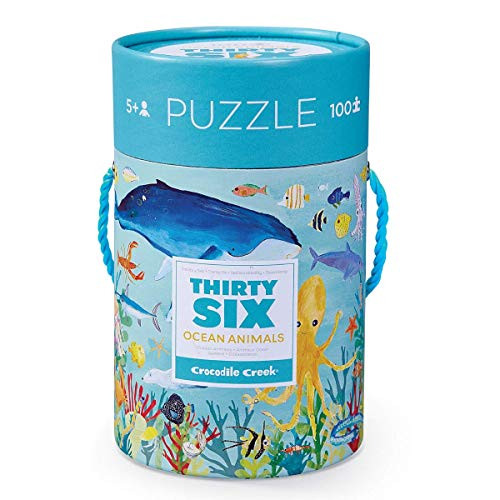 Crocodile Creek Thirty-Six Ocean 100Piece Jigsaw Puzzle in Canister Puzzle