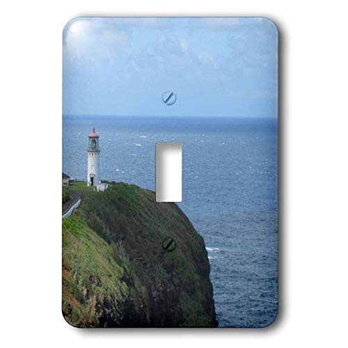 3dRose lsp_30840_1 Lighthouse on a Kauai Cliff Hawaii Photography Toggle Switch, Multi-Color