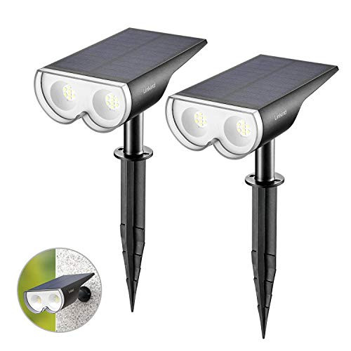 Linkind 16 LEDs Solar Landscape Spotlights, Dusk-to-Dawn IP67 Waterproof Solar Powered Spot Lights, 6500K Daylight White, Outdoor Wall Lights for Garden Yard Driveway Porch Walkway, 2 Pack Linkind 16 LEDs Solar Landscape Spotlights, Dusk-to-Dawn IP67 Waterproof Solar Powered Spot Lights, 6500K Daylight White, Outdoor Wall Lights for Garden Yard Driveway Porch Walkway, 2 Pack