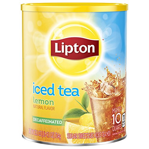 Lipton Black Iced Tea Mix , Lemon Flavor, Decaffeinated, 25.1 Ounce