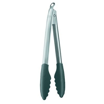 Rösle Stainless Steel Lock and Release Silicone Coated Cooking Tongs, 9-inch