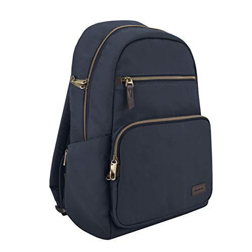 Travelon Anti-Theft Courier Slim Backpack, Navy, One Size
