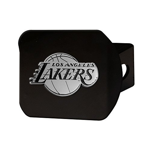 FANMATS 21013 NBA - Los Angeles Lakers Black Hitch Cover, Team Color, 3.4"x4"