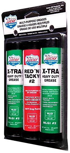 Lucas Oil 10315 3fl oz. Grease Combo Pack (2) X-tra HD, (1) Red N Tacky, 3 fl. oz, 1 Pack