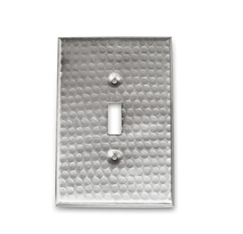 Monarch Abode 18007 Hammered Nickel Single Switch Wall Plate, Matte Nickel