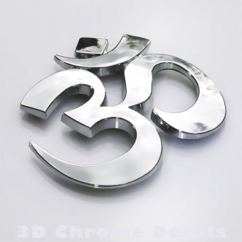 Car Chrome Decals Aum Om car auto Bike 3D Chrome Emblem Decal Yoga Symbo CNPL-AUMl