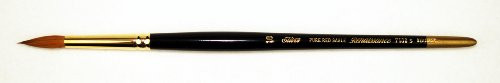 Silver Brush 7100S-10 Renaissance Pure Red Sable Short Handle Premium Quality Brush, Round, Size 10